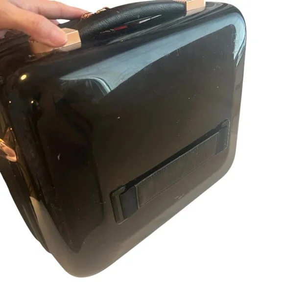 TED BAKER Vanity Case Luggage Travel Black Floral Garden Zipper - Picture 6 of 16